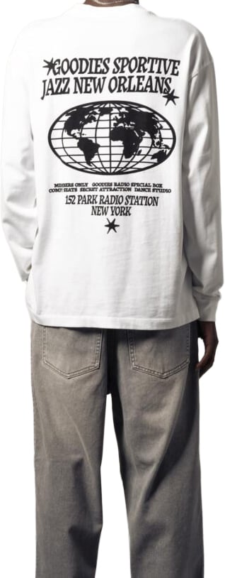 Goodies Sportive Radio Station Longsleeve Wit Wit