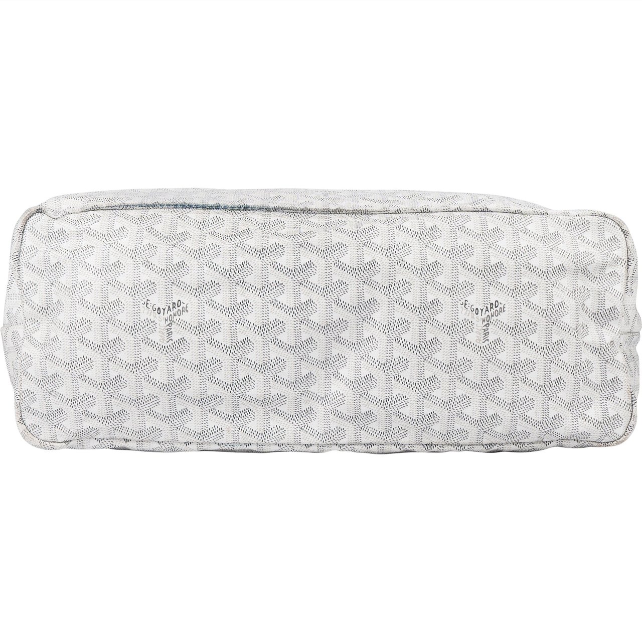 Goyard Goyard White Goyardine Monogram Saint Louis PM Shoulder Bag Wit
