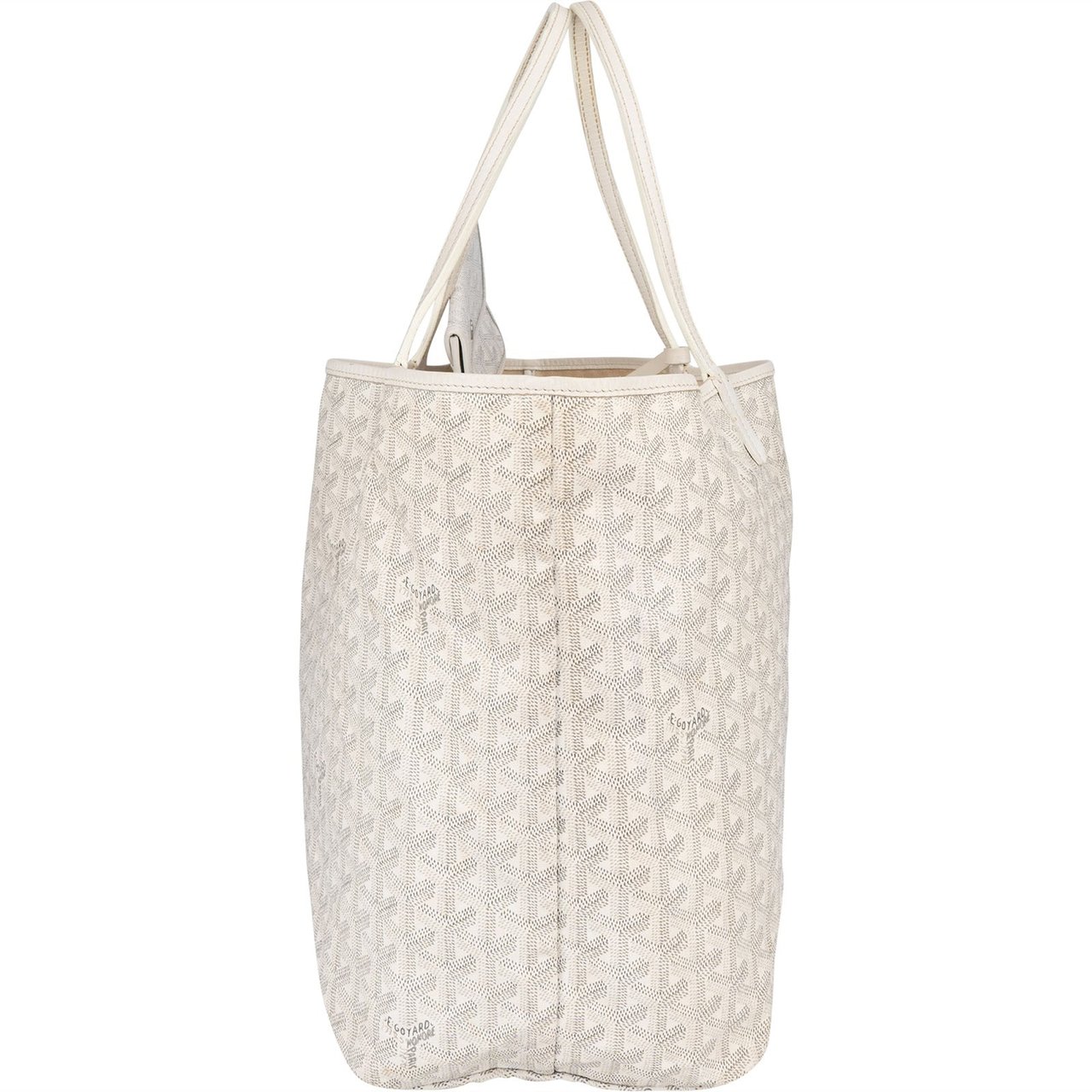 Goyard Goyard White Goyardine Monogram Saint Louis GM Shoulder Bag Wit