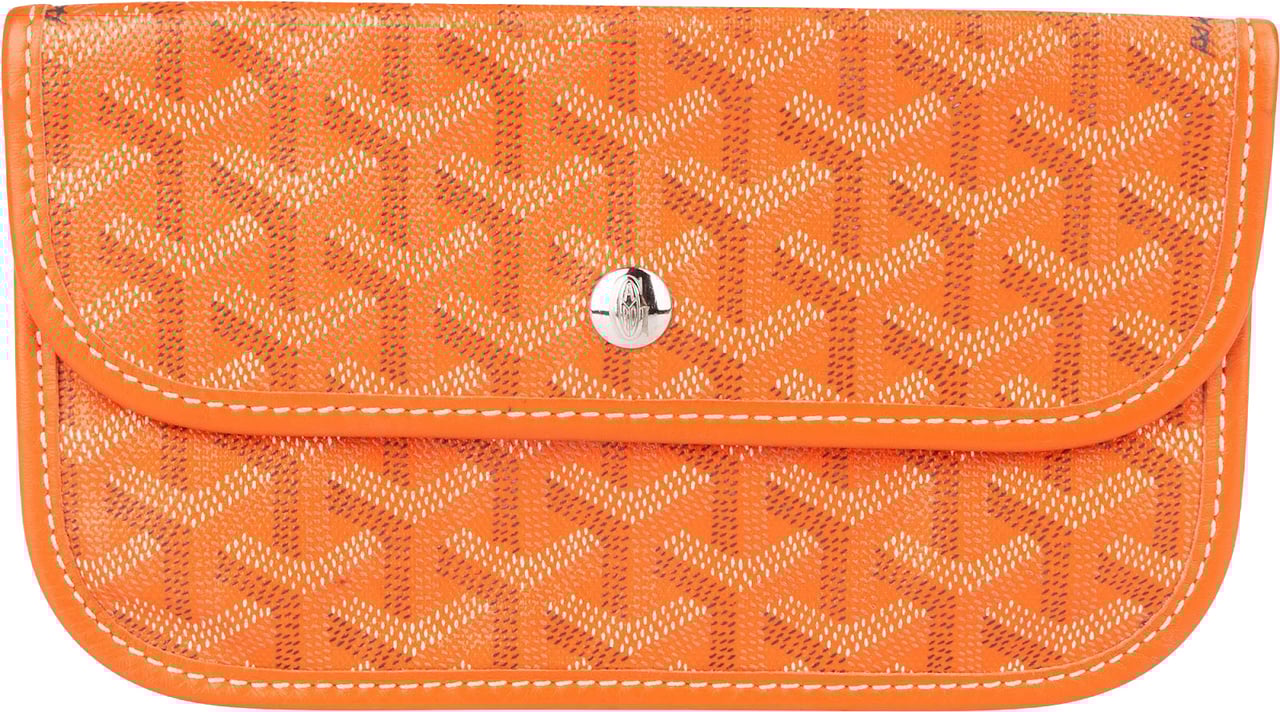 Goyard Goyard Goyardine Monogram Saint Louis Pochette Pouch Oranje