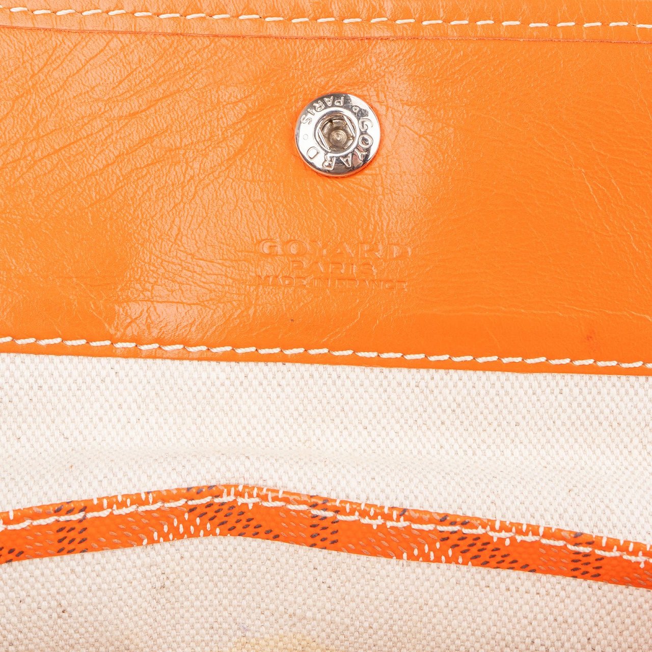 Goyard Goyard Goyardine Monogram Saint Louis Pochette Pouch Oranje