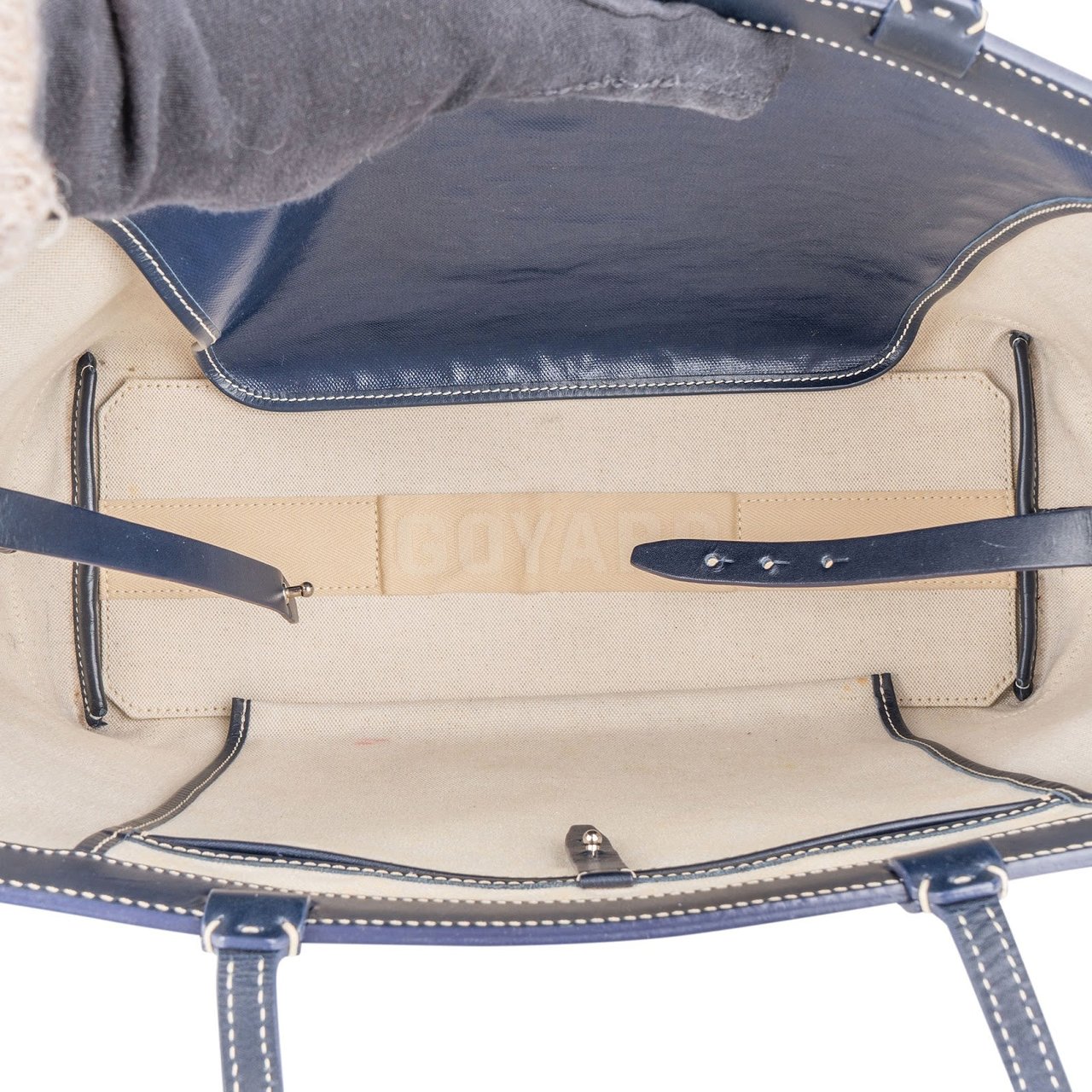 Goyard Goyardine Monogram Bellechasse PM Shoulder Bag Blauw