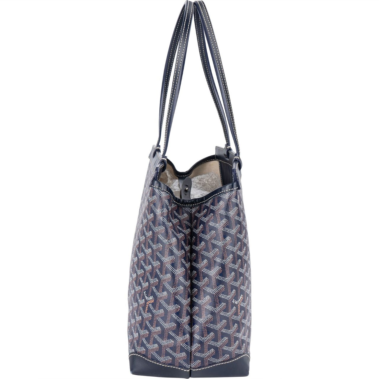 Goyard Goyard Goyardine Monogram Bellechasse PM Shoulder Bag Blauw