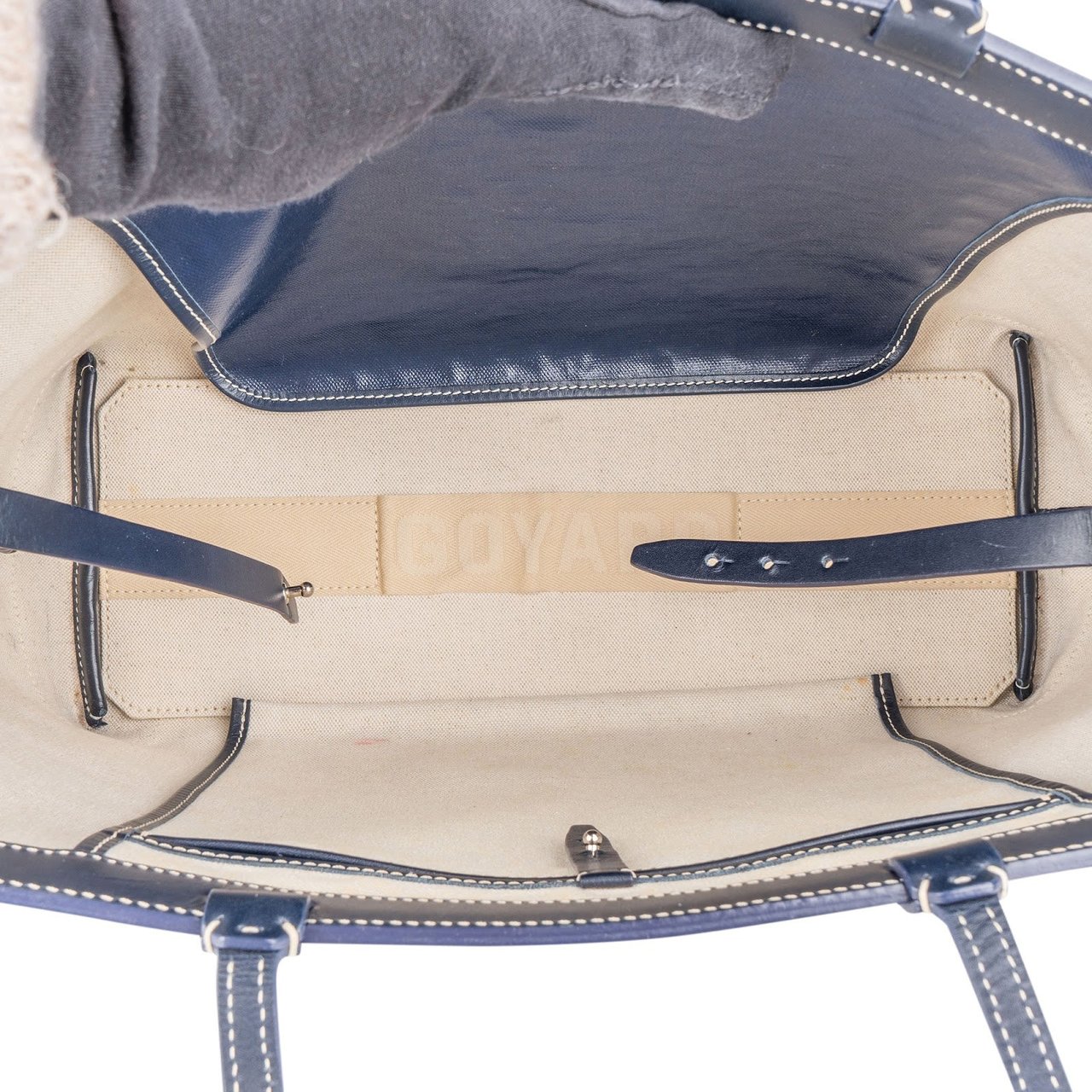 Goyard Goyard Goyardine Monogram Bellechasse PM Shoulder Bag Blauw