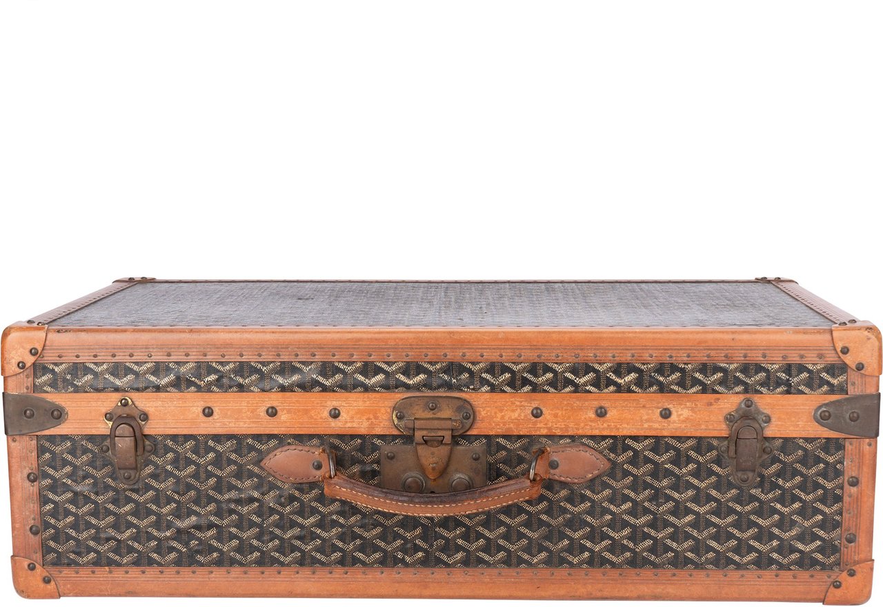 Goyard Goyard Goyardine Monogram 1900s Suitcase Trunk Koffer Malle Divers