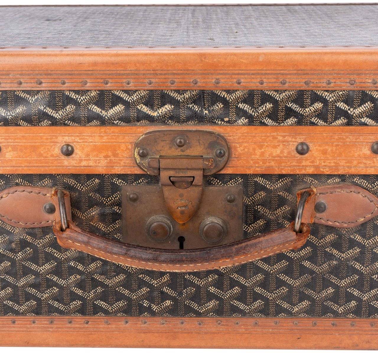 Goyard Goyard Goyardine Monogram 1900s Suitcase Trunk Koffer Malle Divers