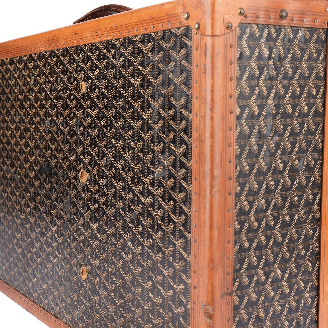 Goyard Goyard Goyardine Monogram 1900s Suitcase Trunk Koffer Malle Divers
