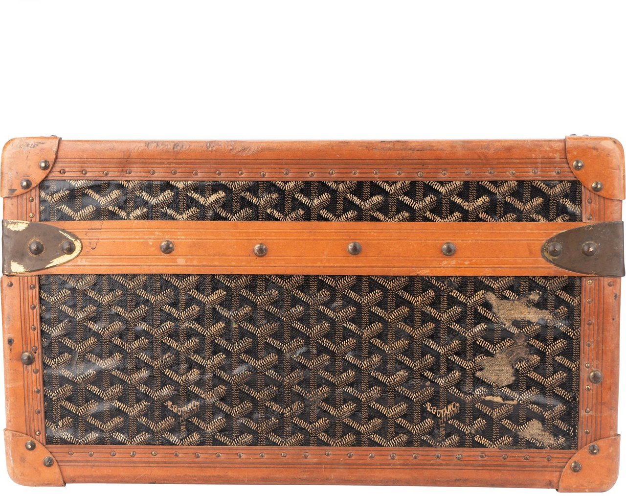 Goyard Goyard Goyardine Monogram 1900s Suitcase Trunk Koffer Malle Divers