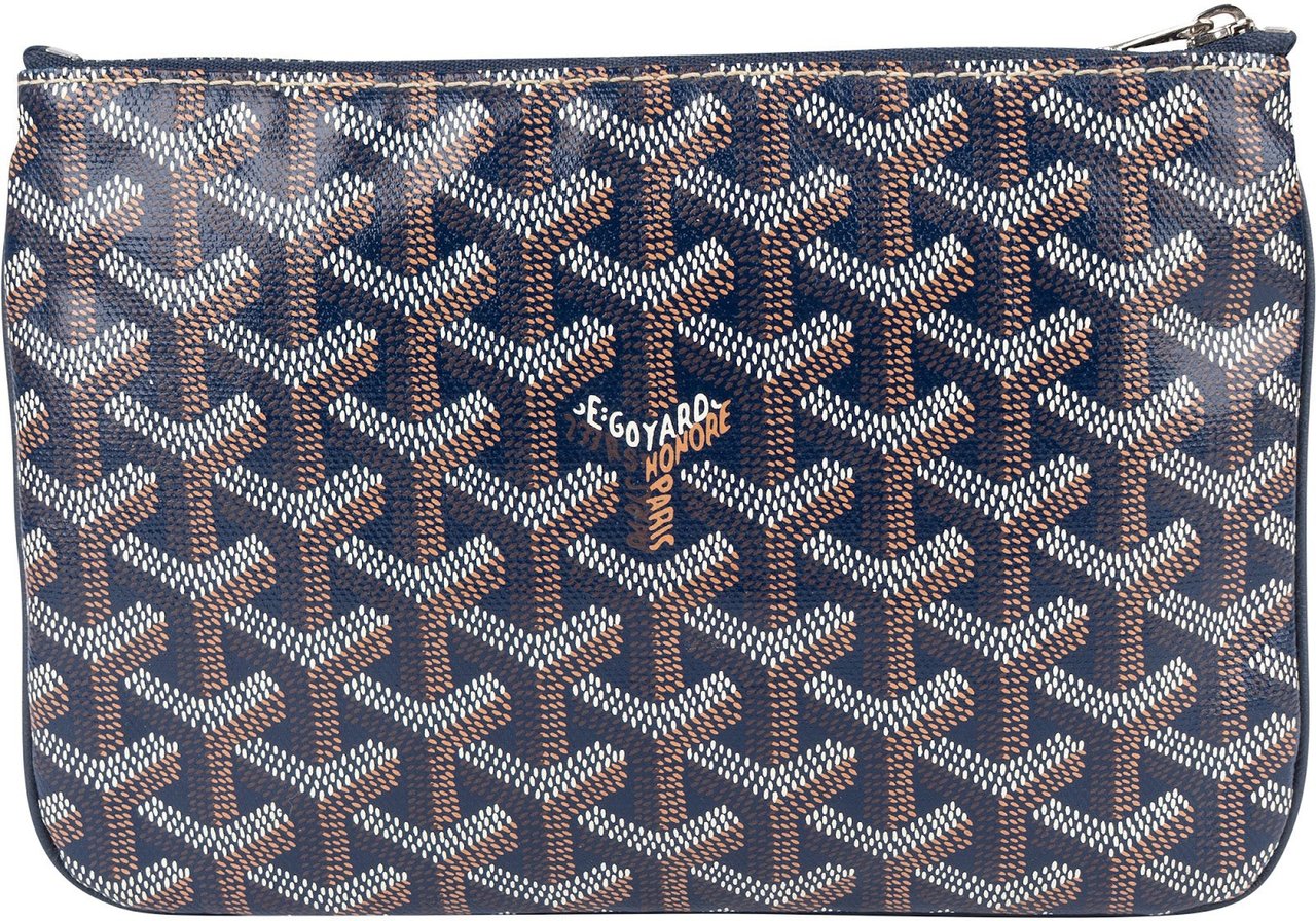Goyard Goyard Monogram Goyardine Canvas Senat PM Clutch Blauw