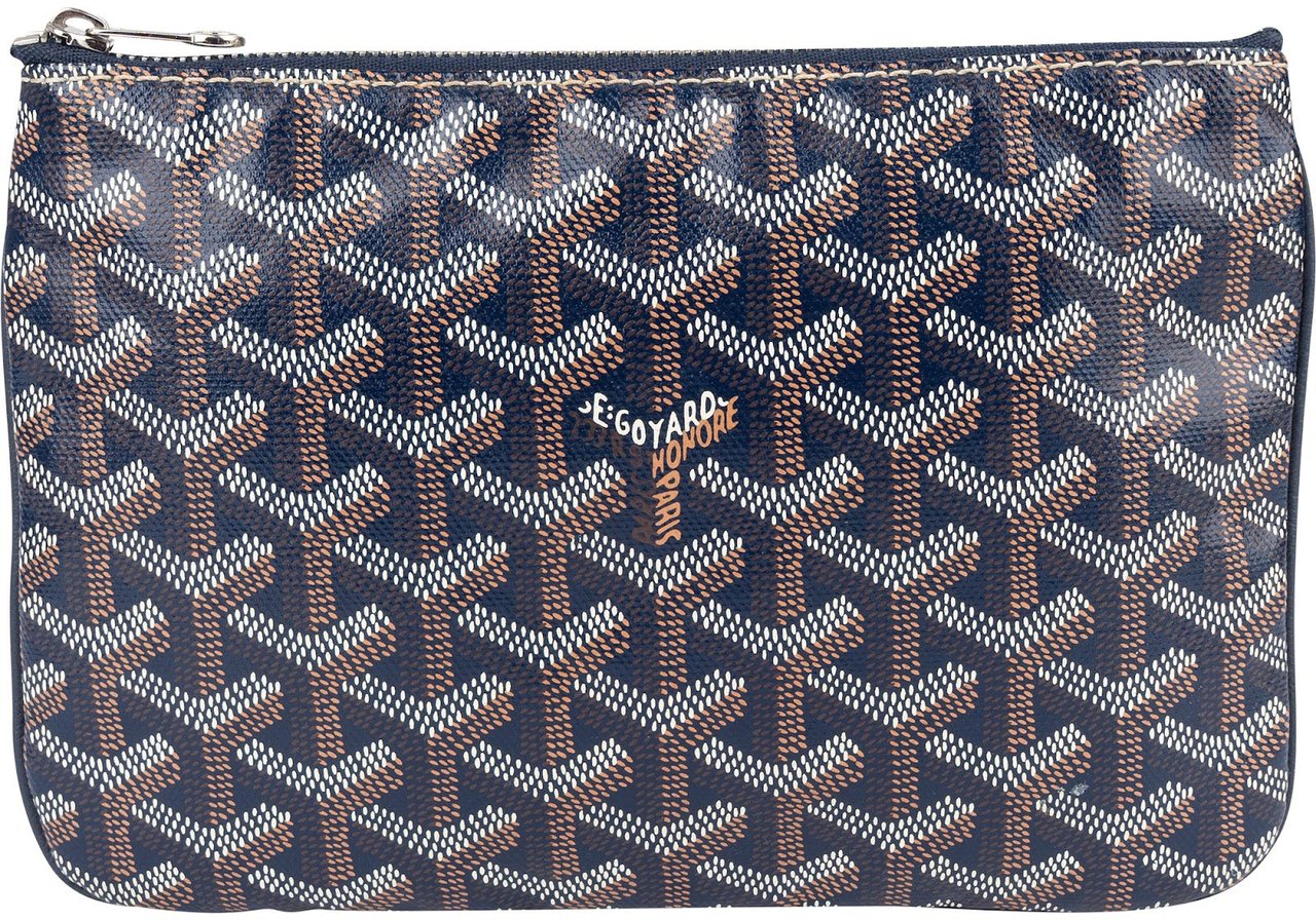 Goyard Goyard Monogram Goyardine Canvas Senat PM Clutch Blauw