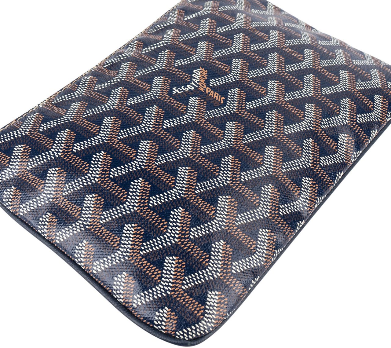 Goyard Goyard Monogram Goyardine Canvas Senat PM Clutch Blauw
