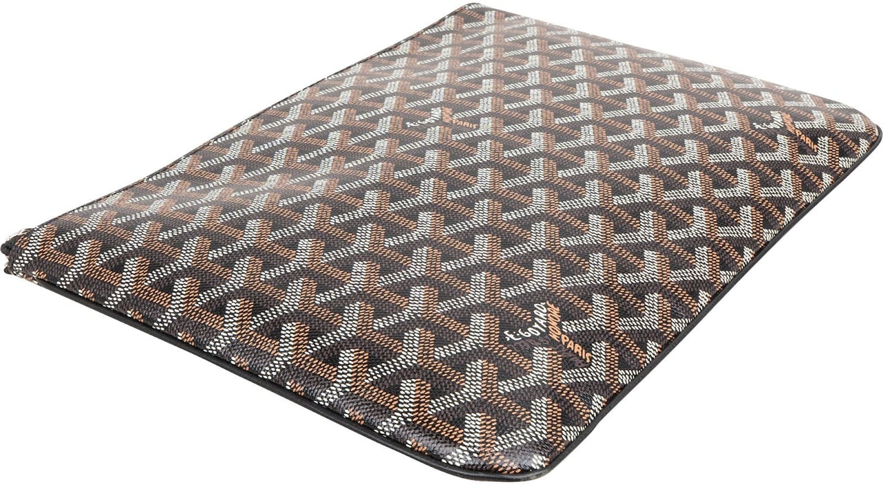 Goyard Goyard Goyardine Monogram Sénat MM Clutch Zwart