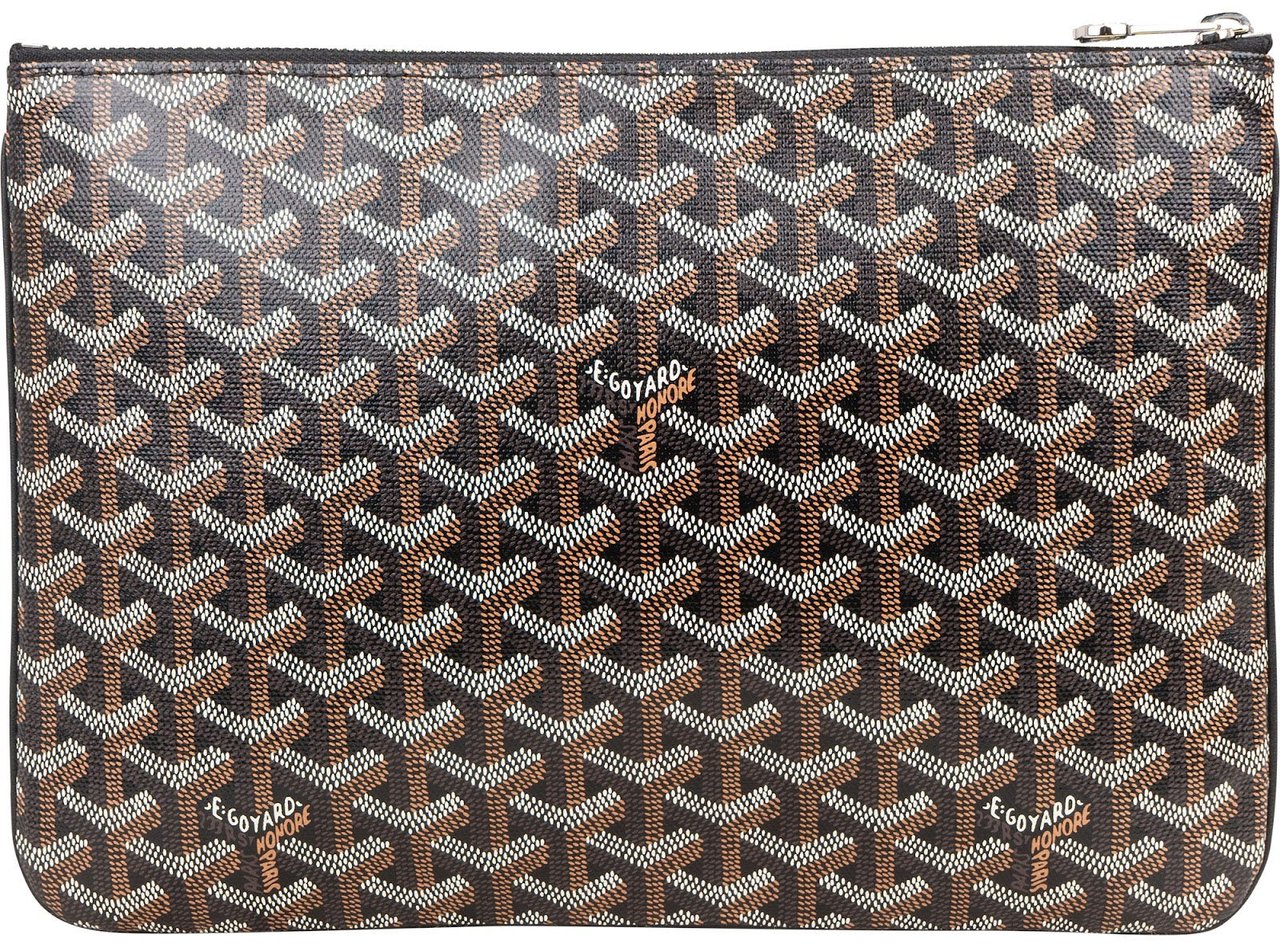 Goyard Goyard Goyardine Monogram Sénat MM Clutch Zwart