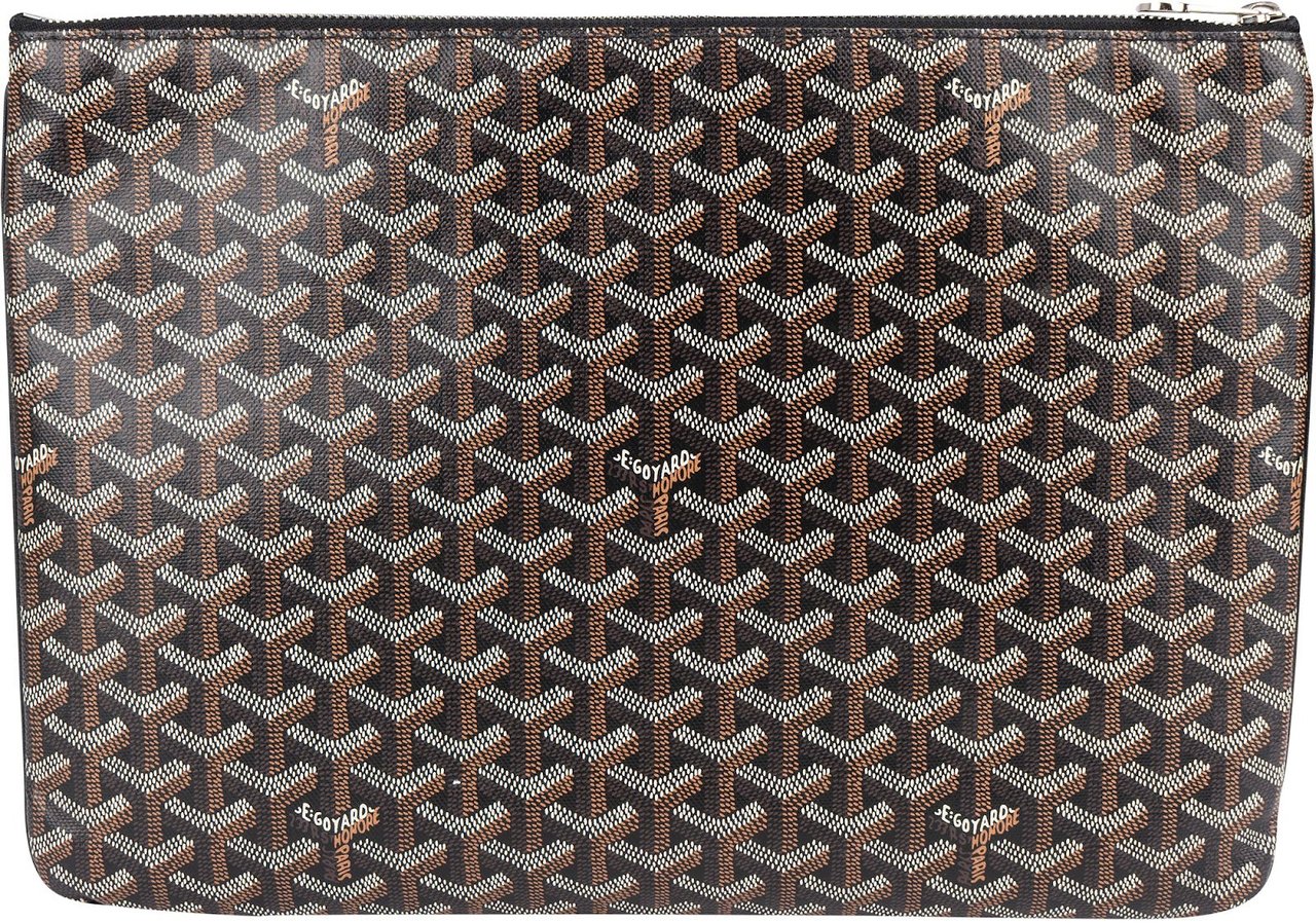 Goyard Monogram Goyardine Canvas Senat MM Clutch Zwart