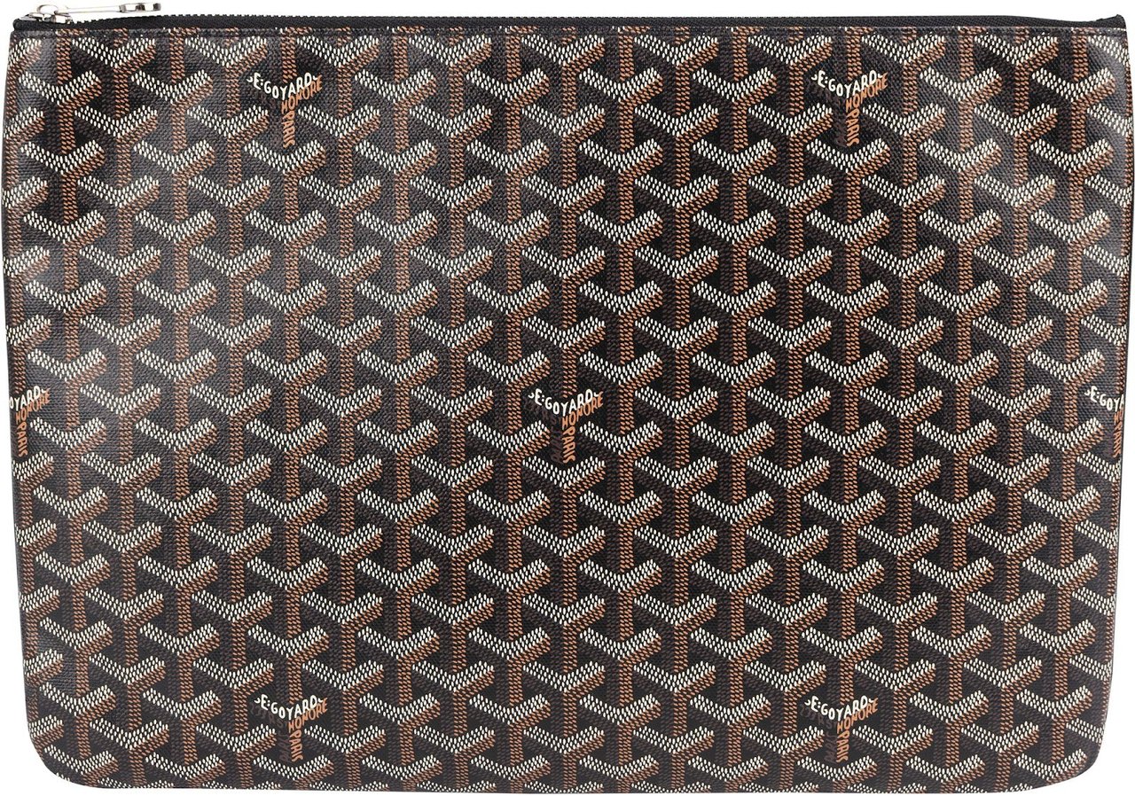 Goyard Monogram Goyardine Canvas Senat MM Clutch Zwart