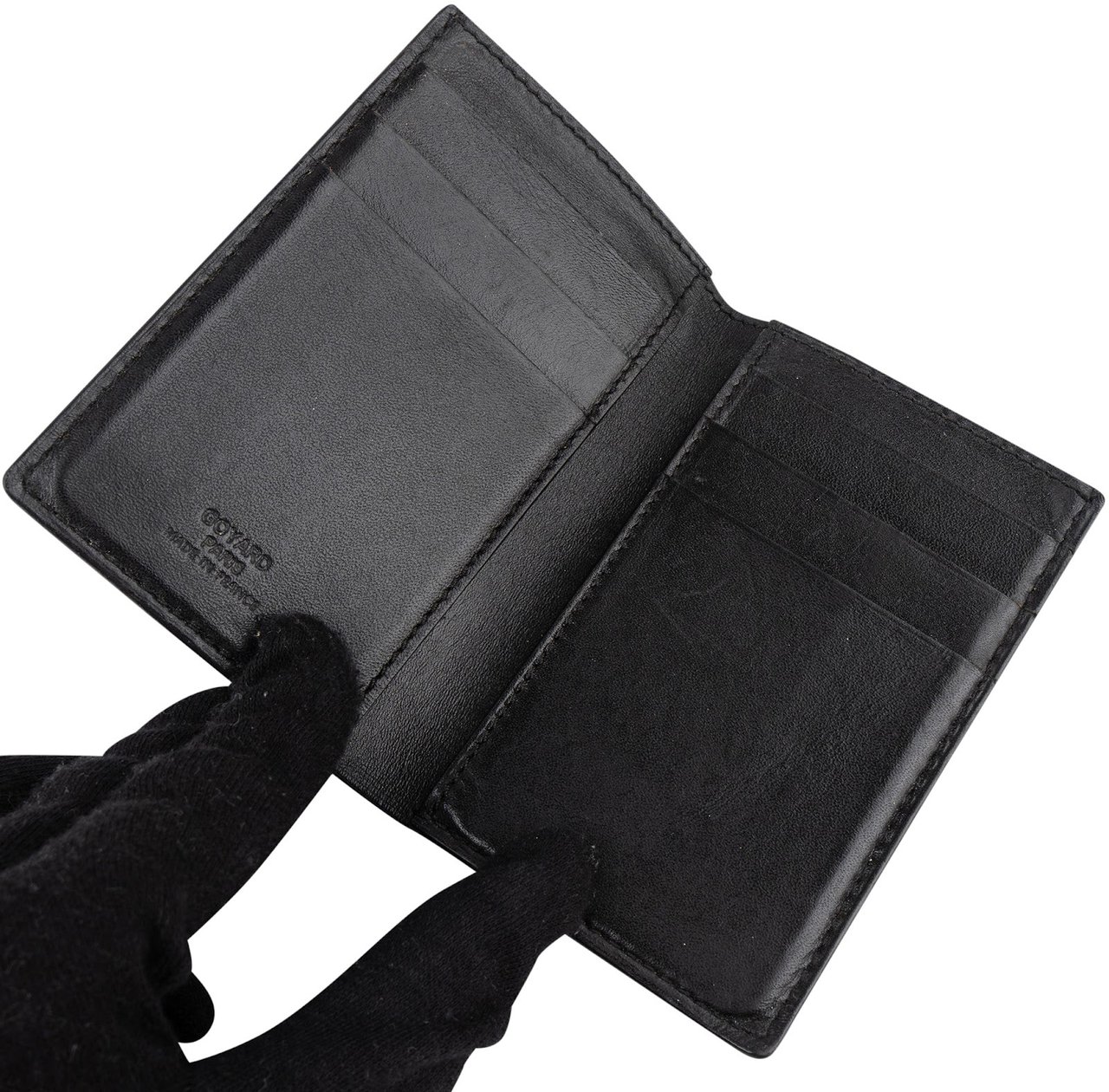 Goyard Monogram Goyardine Cardholder Wallet Zwart