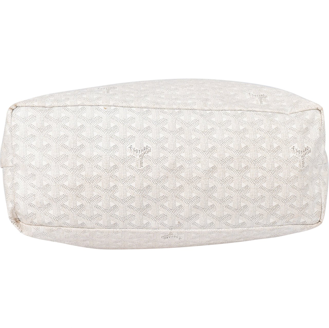 Goyard Goyard White Goyardine Monogram Saint Louis PM Handbag Divers