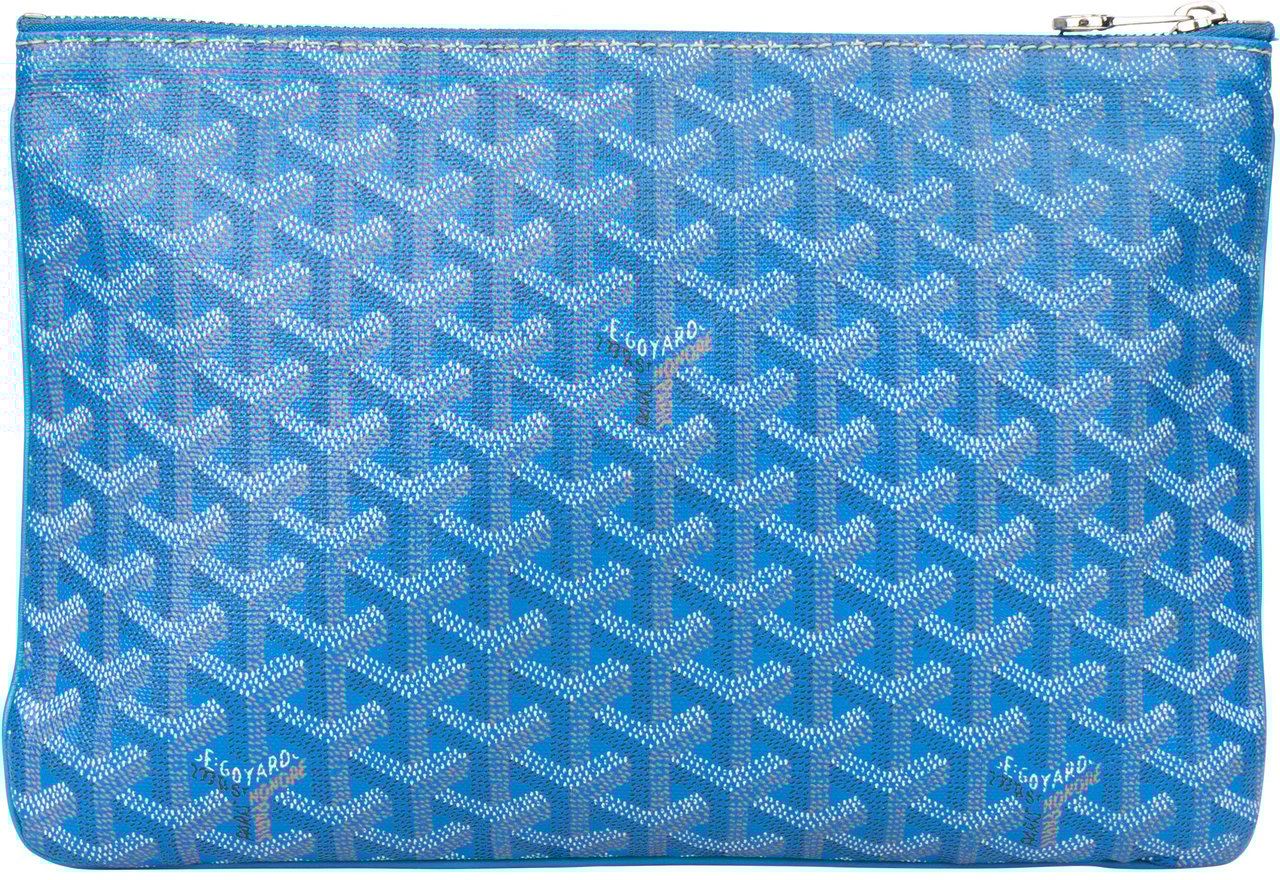 Goyard Goyard Blue Goyardine Monogram Clutch Divers