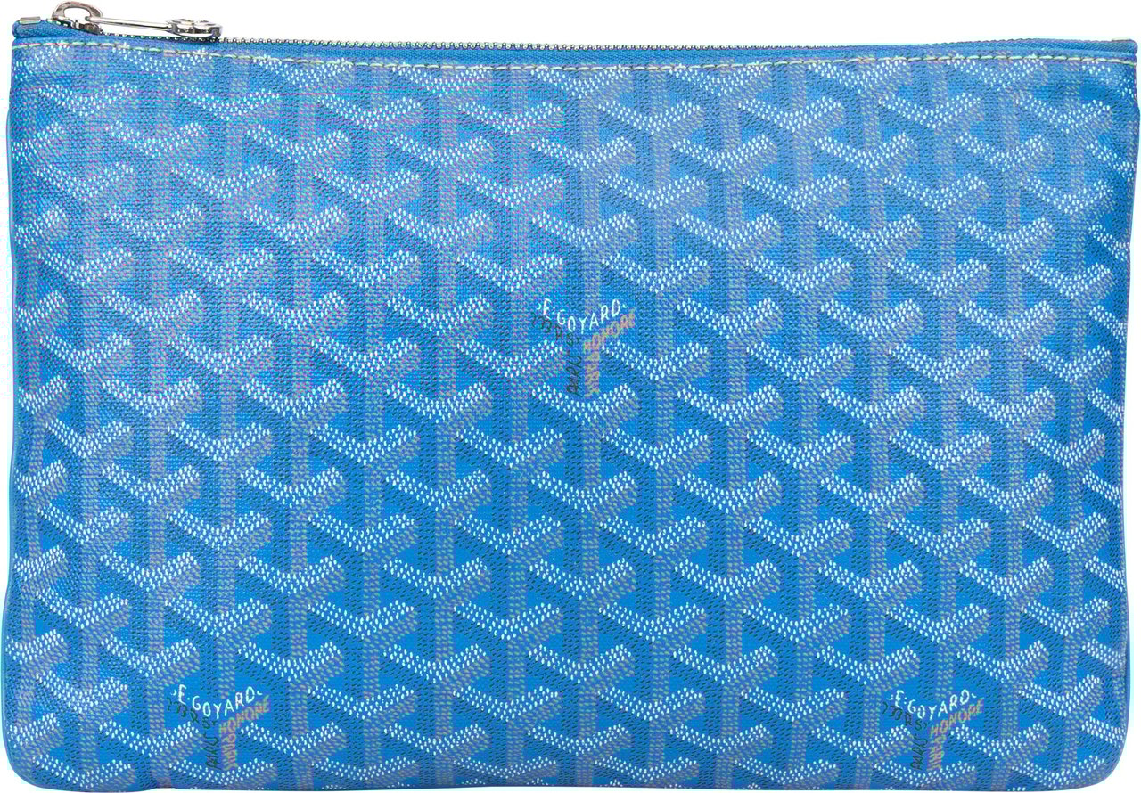 Goyard Goyard Blue Goyardine Monogram Clutch Divers