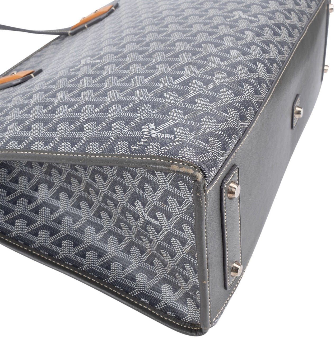 Goyard Monogram Goyardine Marquises Tote Shoulder Bag Grijs
