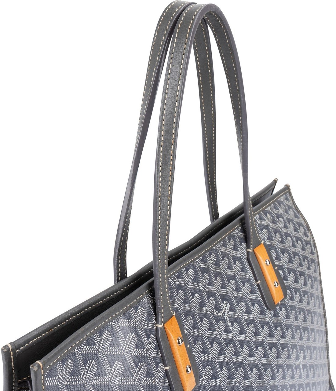 Goyard Monogram Goyardine Marquises Tote Shoulder Bag Grijs