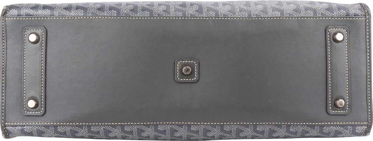 Goyard Monogram Goyardine Marquises Tote Shoulder Bag Donkergrijs