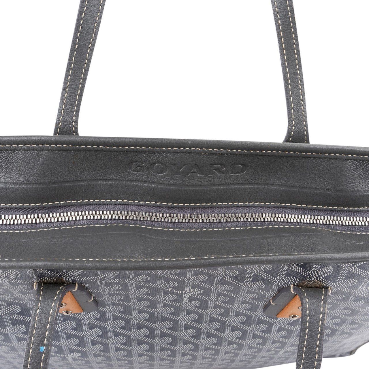 Goyard Monogram Goyardine Marquises Tote Shoulder Bag Grijs