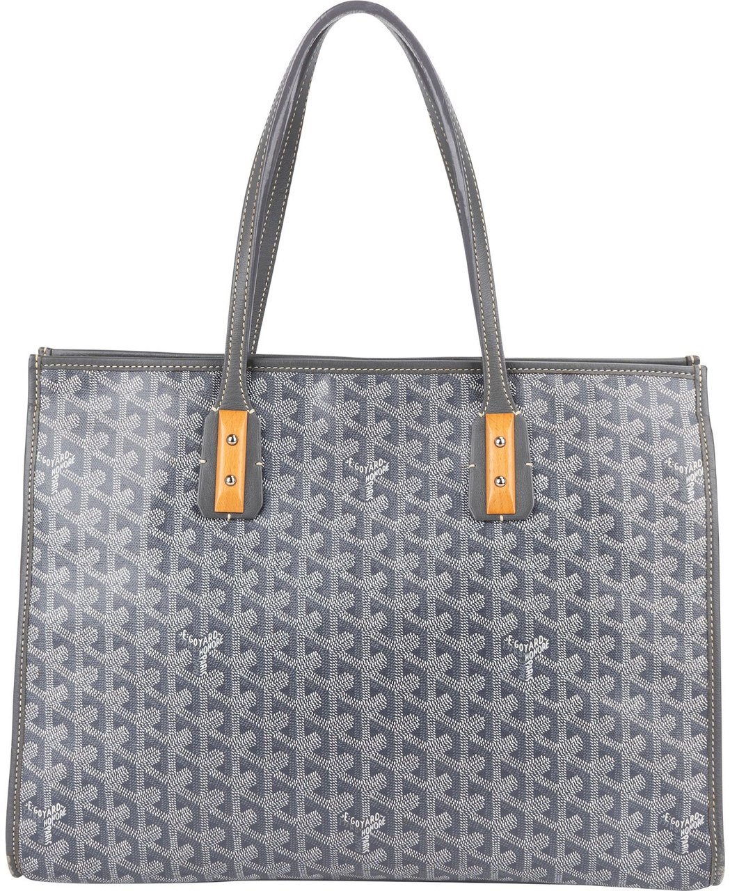 Goyard Monogram Goyardine Marquises Tote Shoulder Bag Donkergrijs