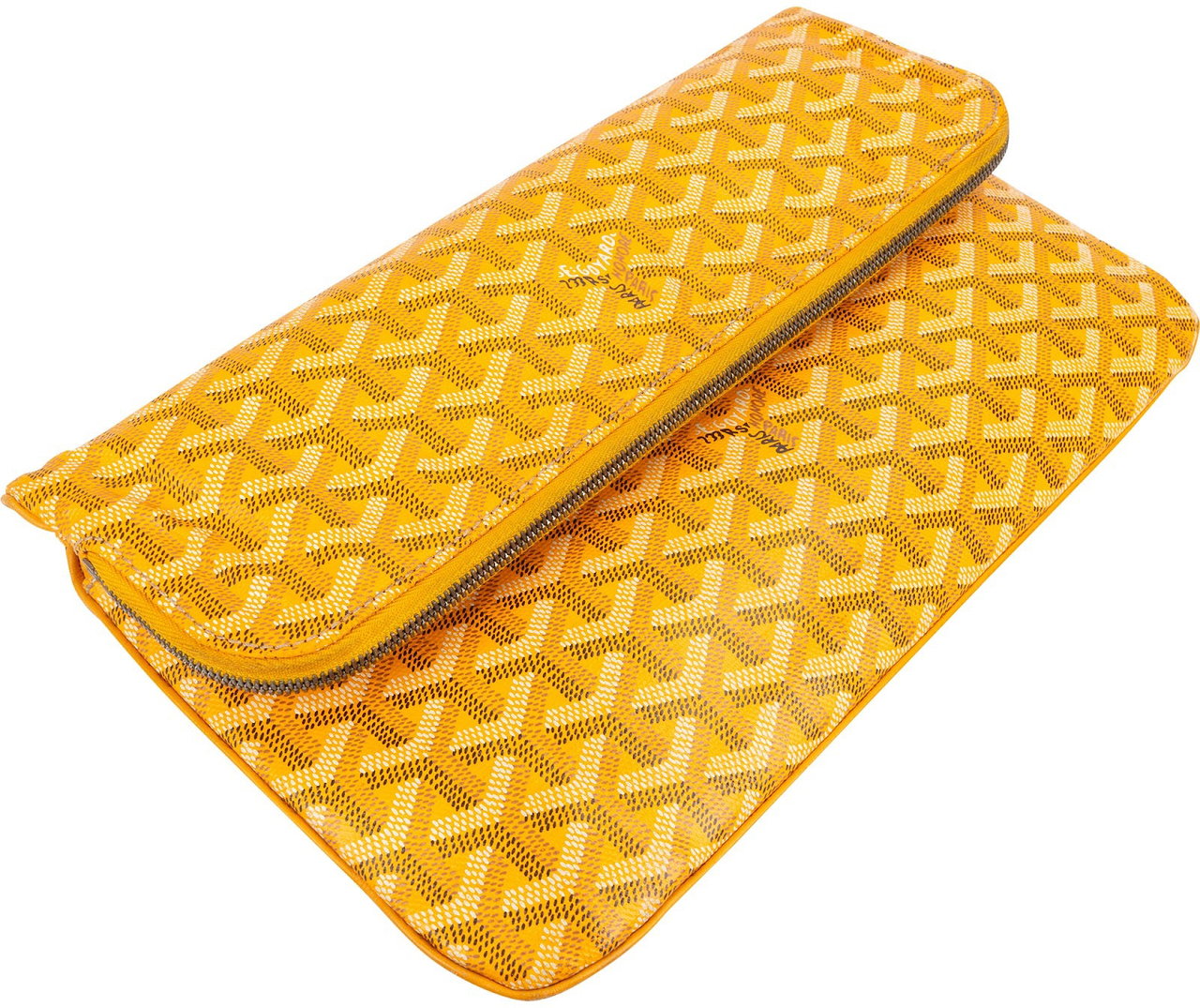 Goyard Goyard Monogram Goyardine Sainte-Marie Clutch Geel