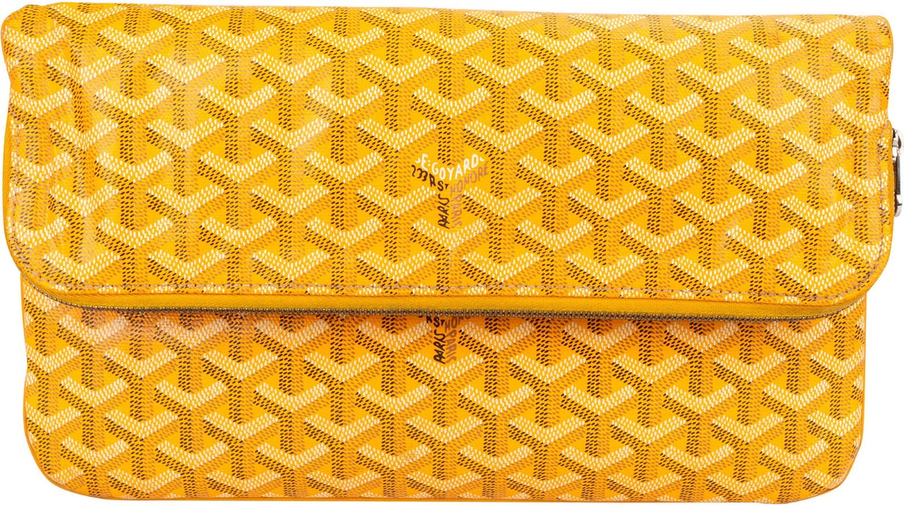 Goyard Goyard Monogram Goyardine Sainte-Marie Clutch Geel