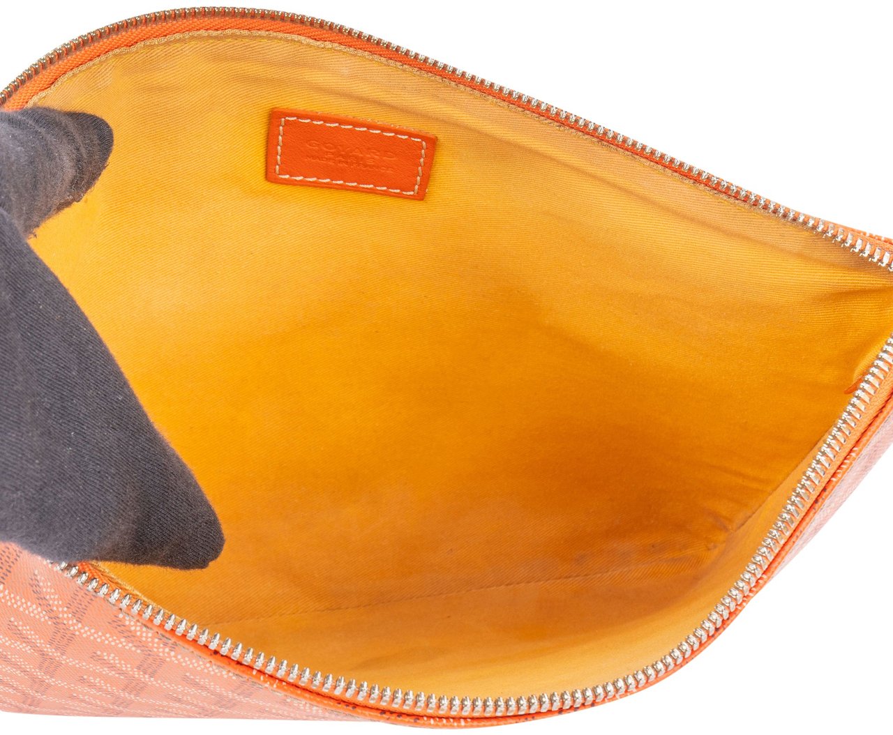 Goyard Goyard Orange Goyardine Clutch Oranje