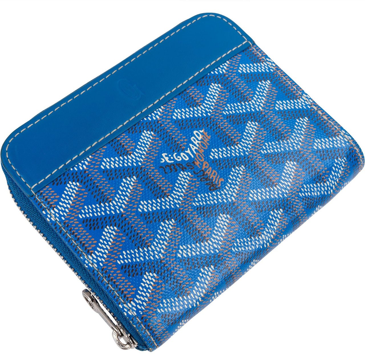Goyard Goyardine Monogram Matignon PM Wallet Blauw