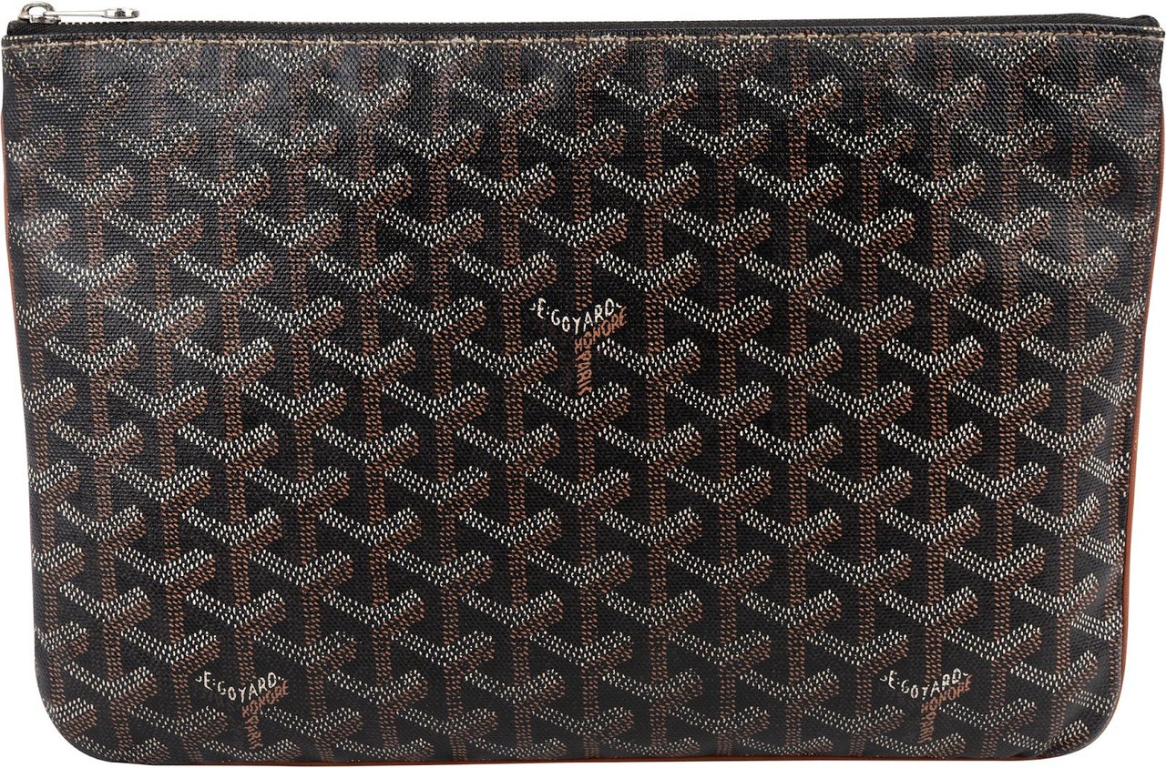 Goyard Goyardine Monogram Senat PM Clutch Zwart