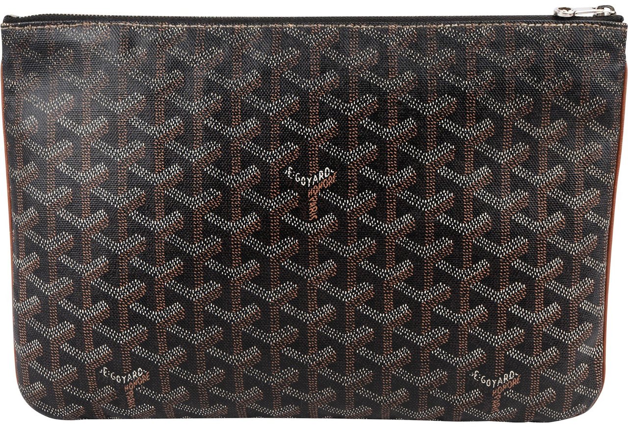 Goyard Goyardine Monogram Senat PM Clutch Zwart