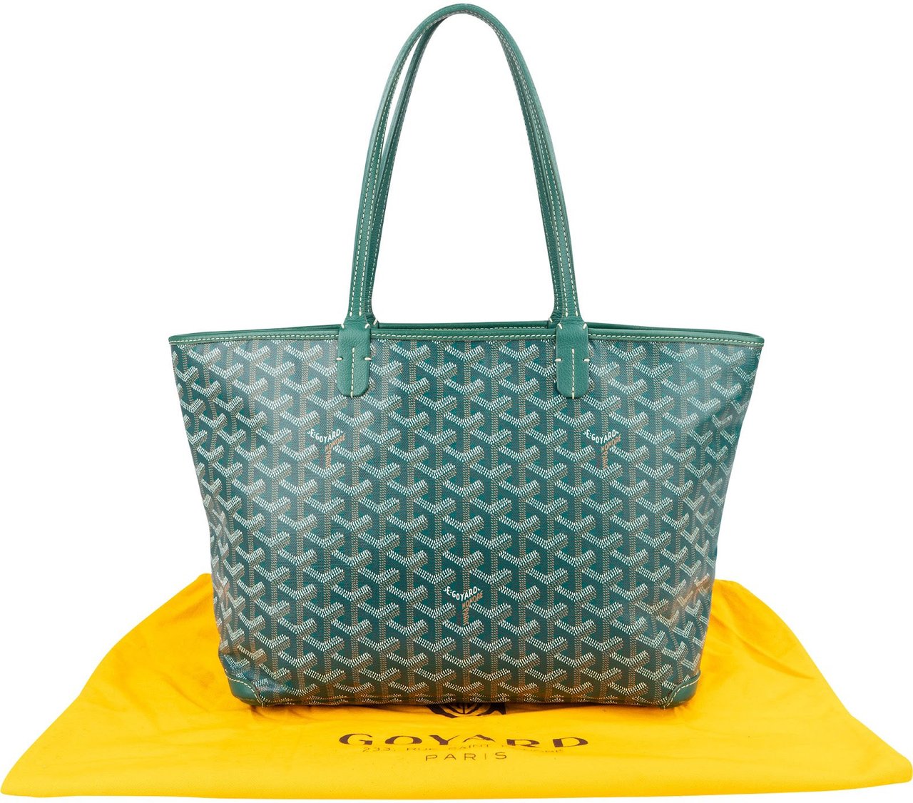 Goyard Goyardine Monogram Artois PM Shoulder Bag Groen