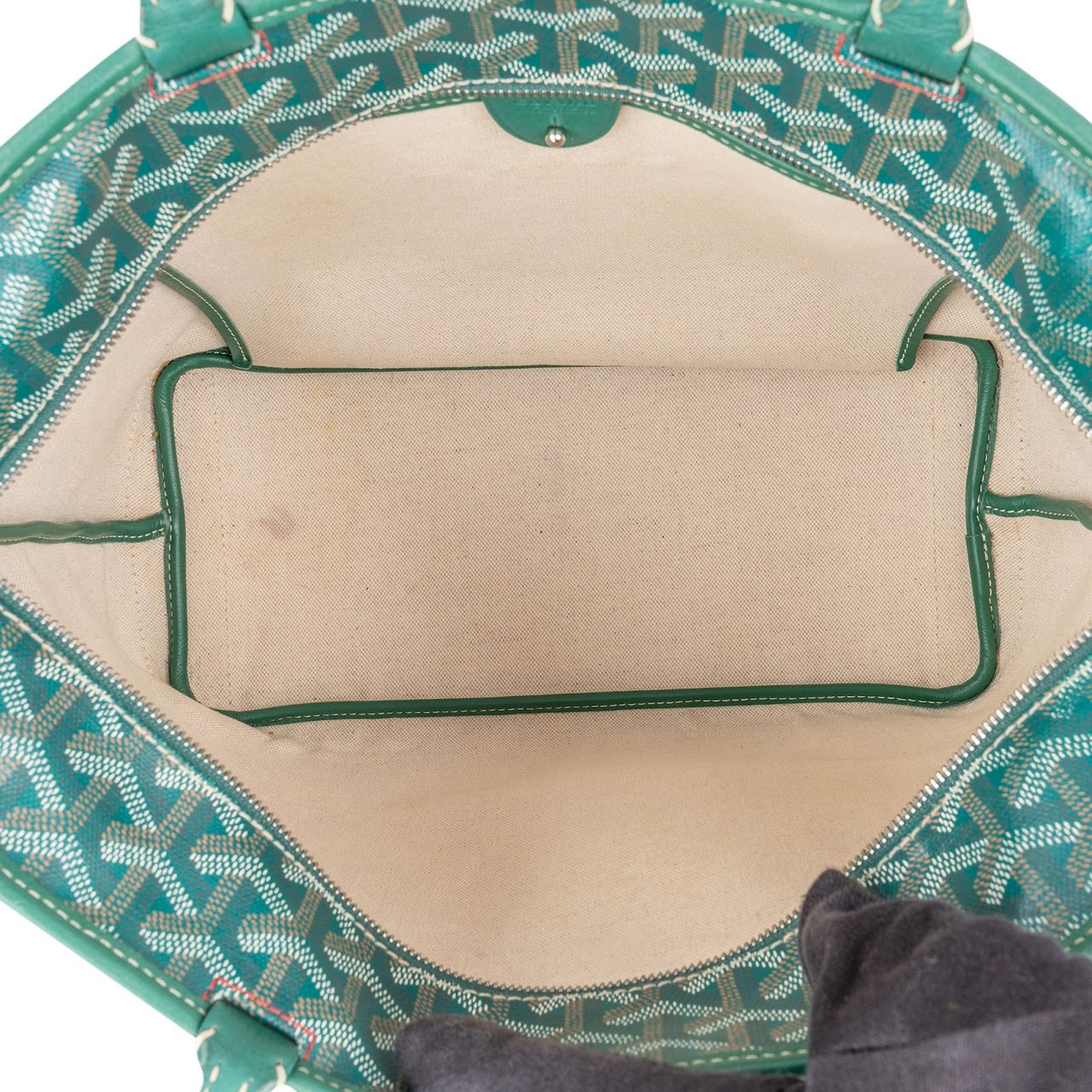 Goyard Goyardine Monogram Artois PM Shoulder Bag Groen