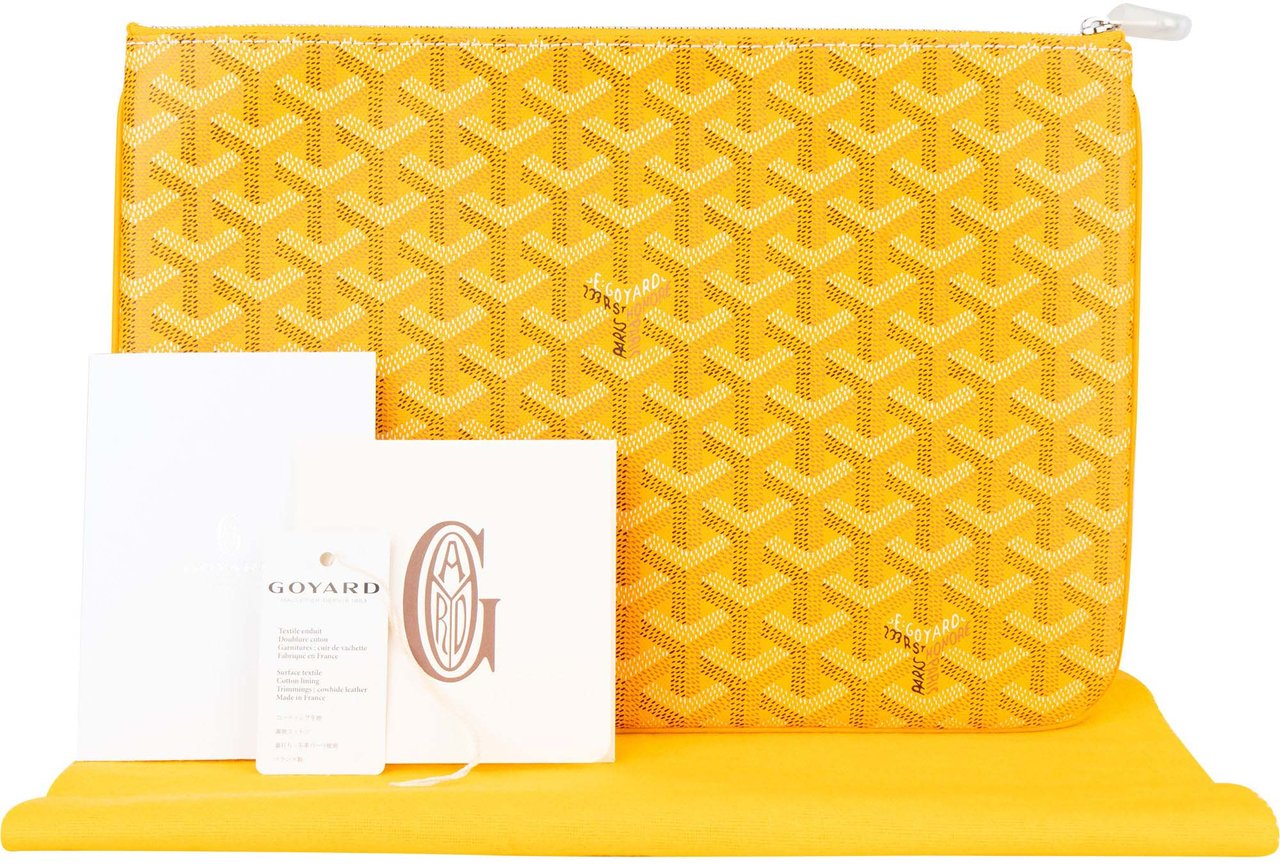 Goyard Goyard Yellow Goyardine Senat MM Clutch Divers