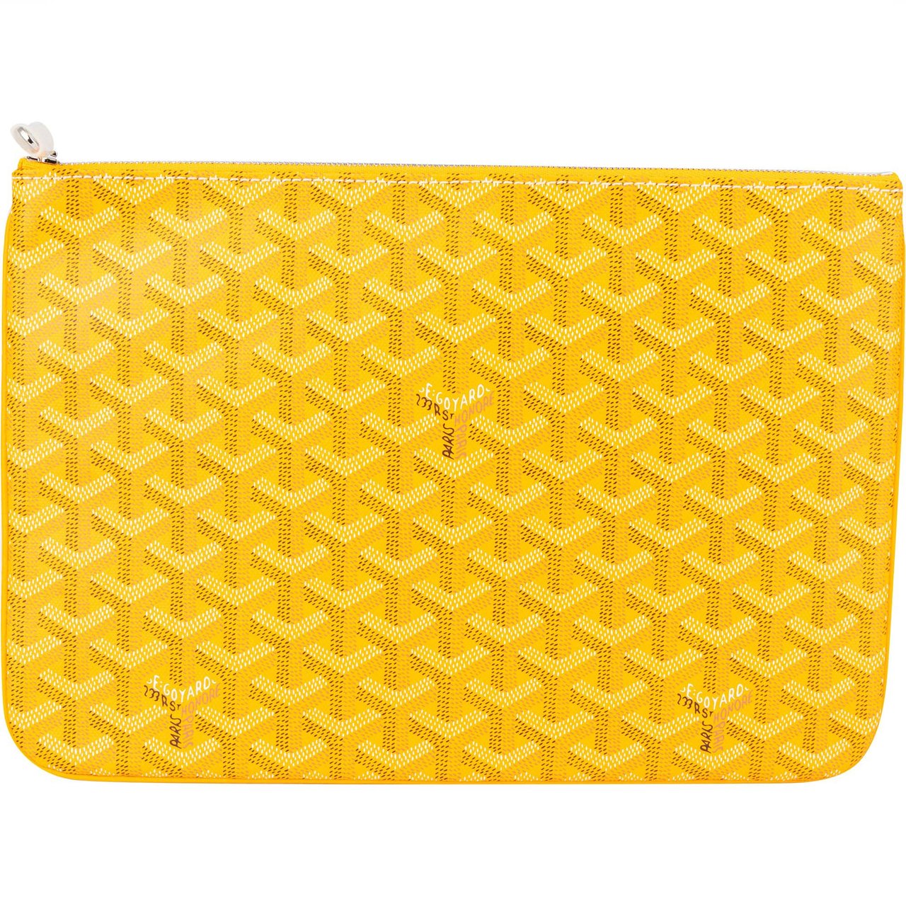 Goyard Goyard Yellow Goyardine Senat MM Clutch Divers