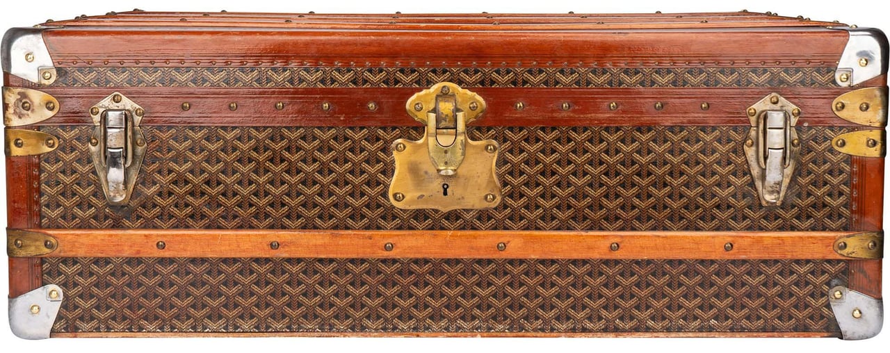 Goyard Goyard Goyardine "JVC" Cabin Trunk Suitcase Malle 90 Divers