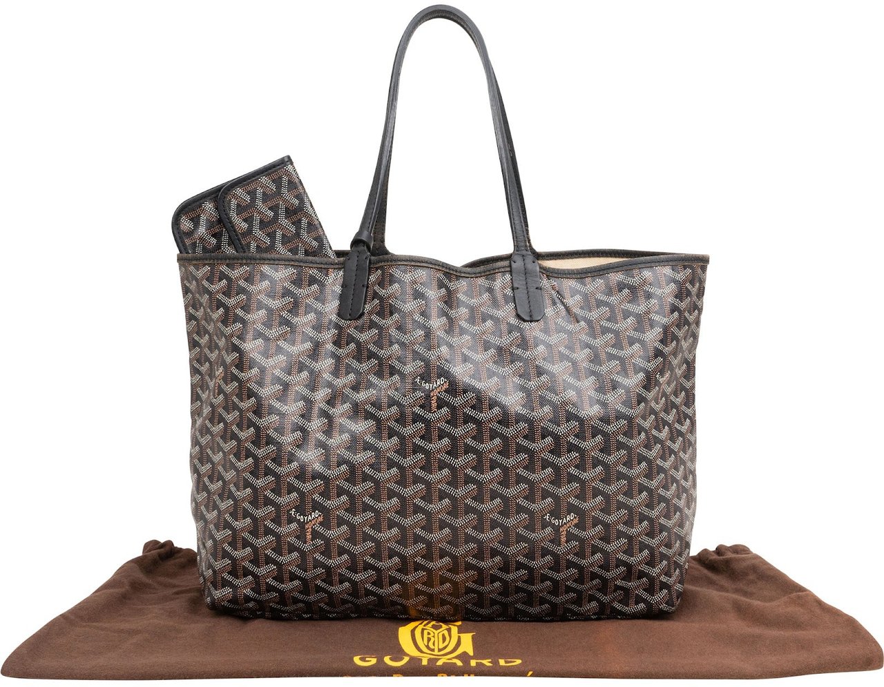 Goyard Goyardine Monogram Saint Louis PM Shoulder Bag Zwart