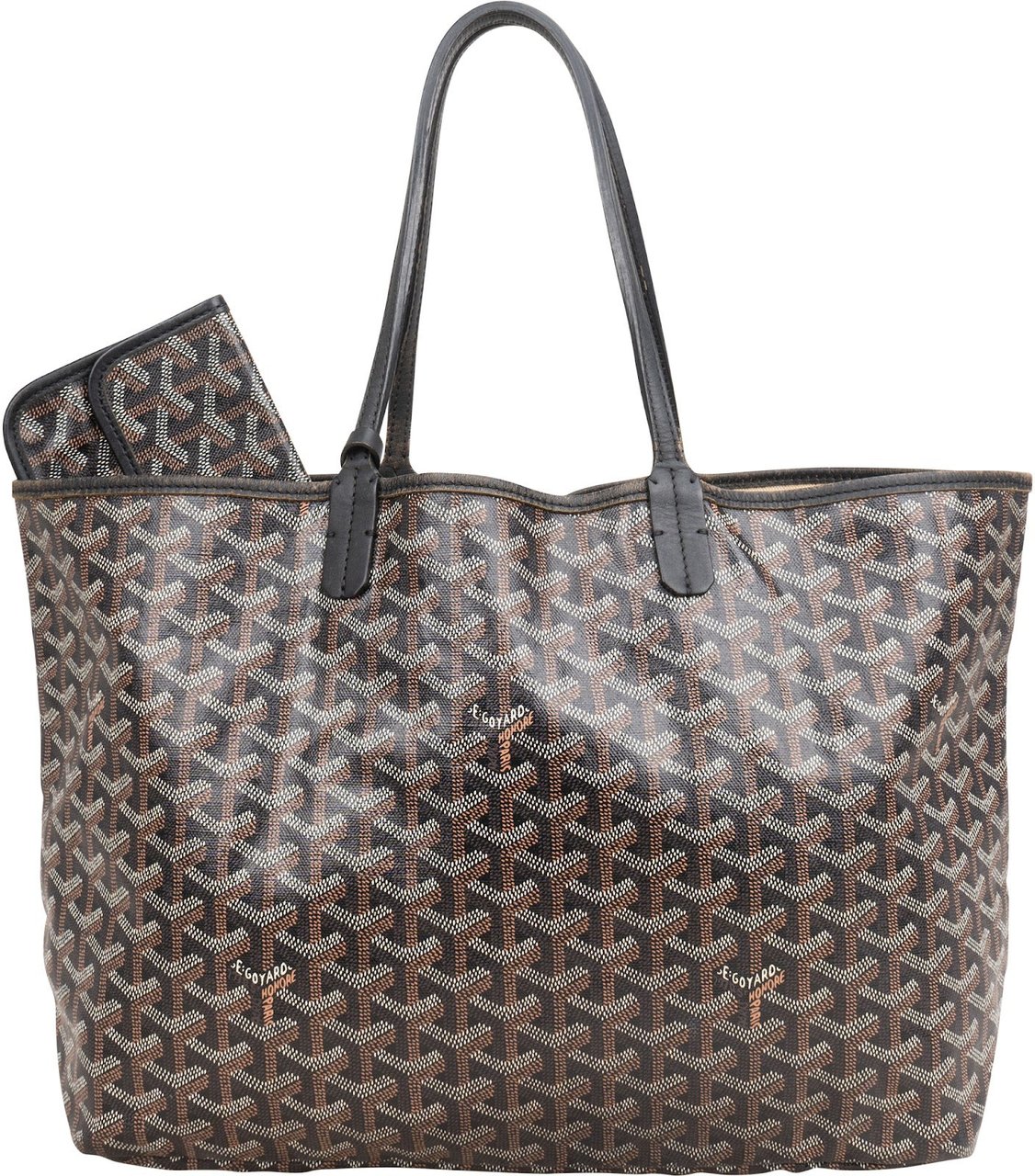 Goyard Goyardine Monogram Saint Louis PM Shoulder Bag Zwart