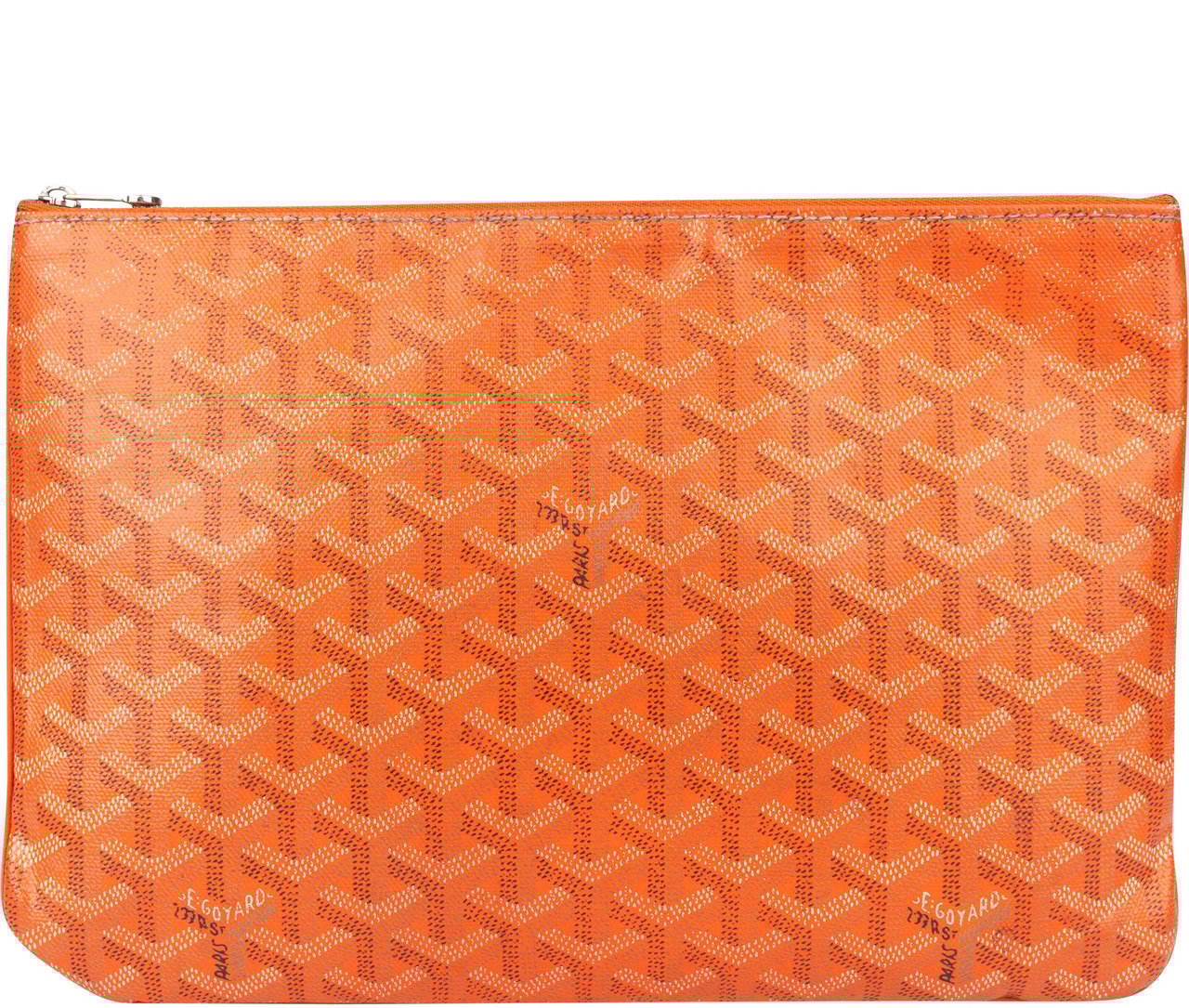 Goyard Goyard Orange Goyardine Monogram Clutch Divers