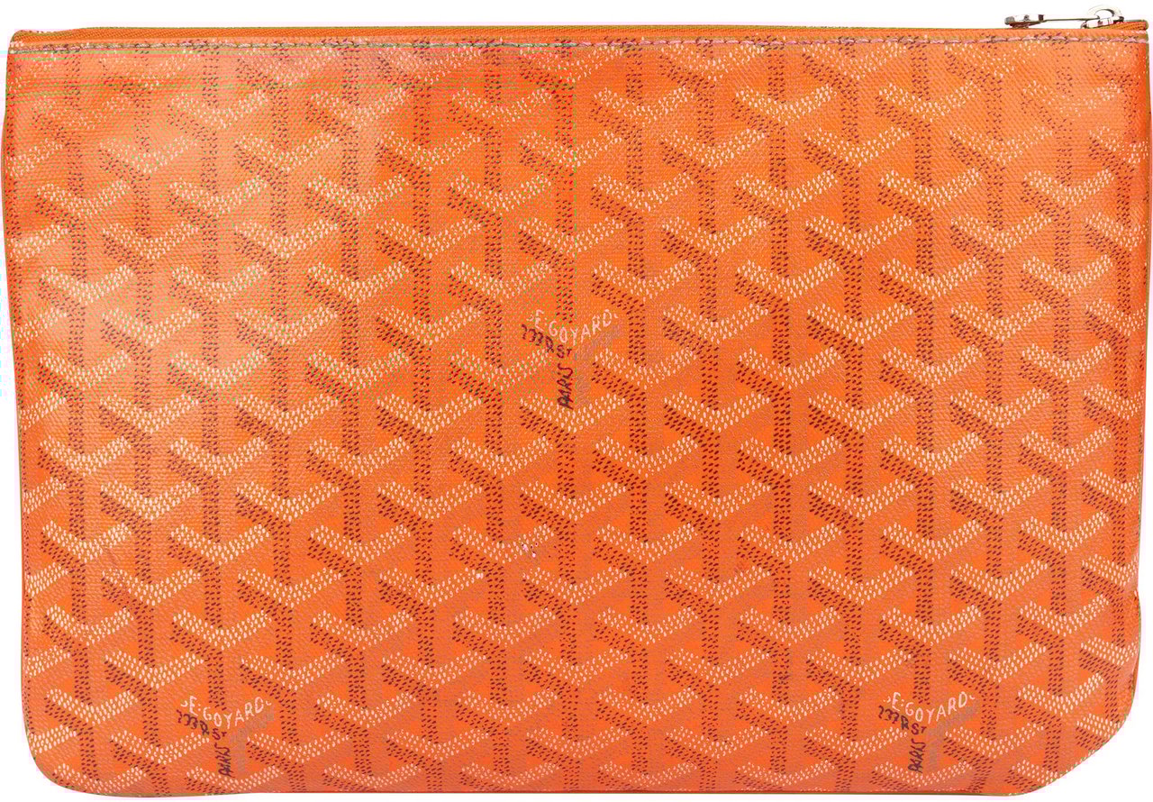 Goyard Goyard Orange Goyardine Monogram Clutch Divers