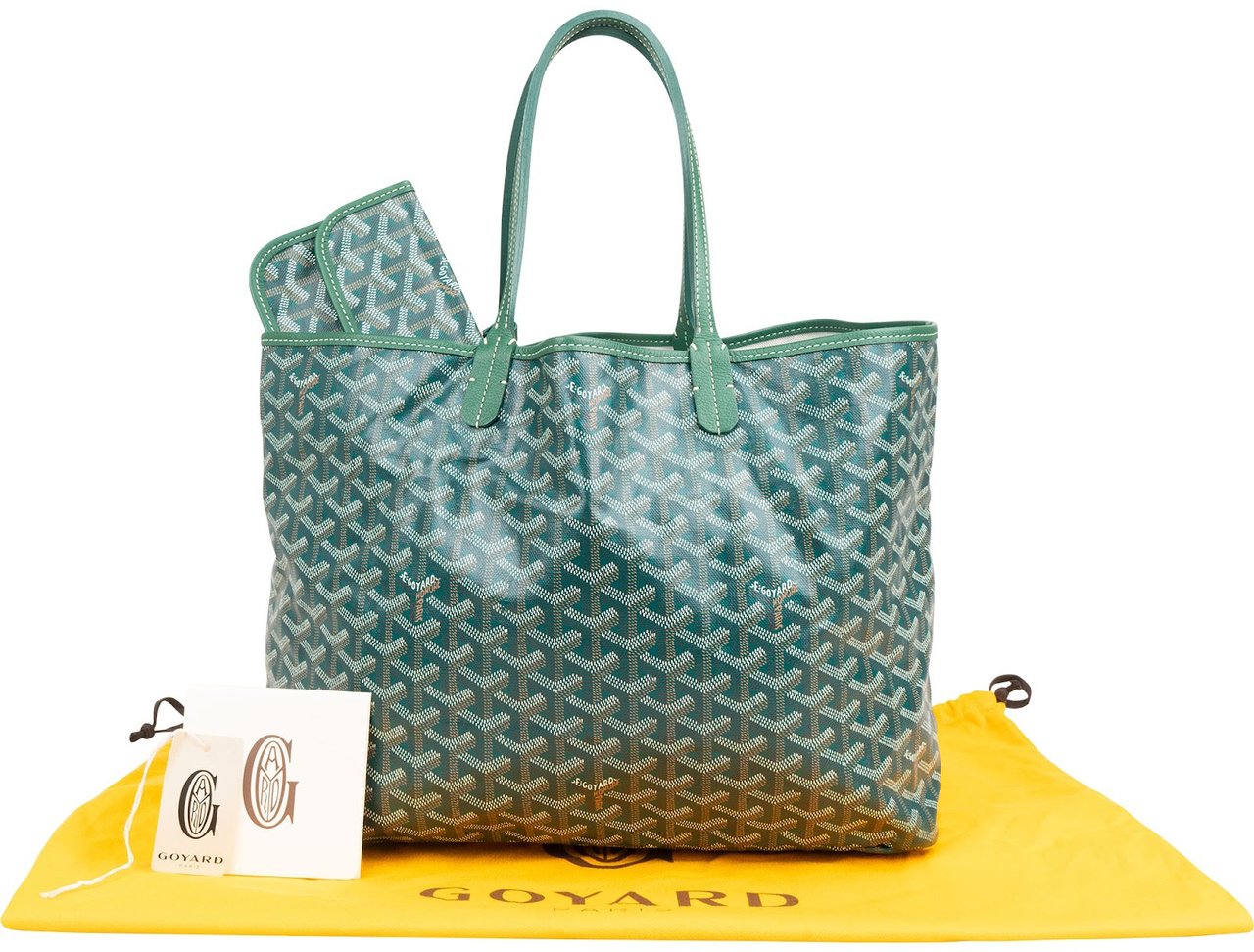 Goyard Goyardine Monogram St. Louis PM Shoulder Bag Groen