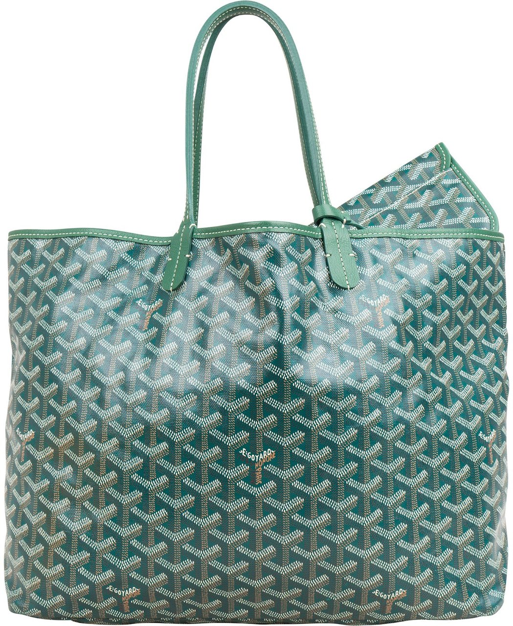 Goyard Goyardine Monogram St. Louis PM Shoulder Bag Groen