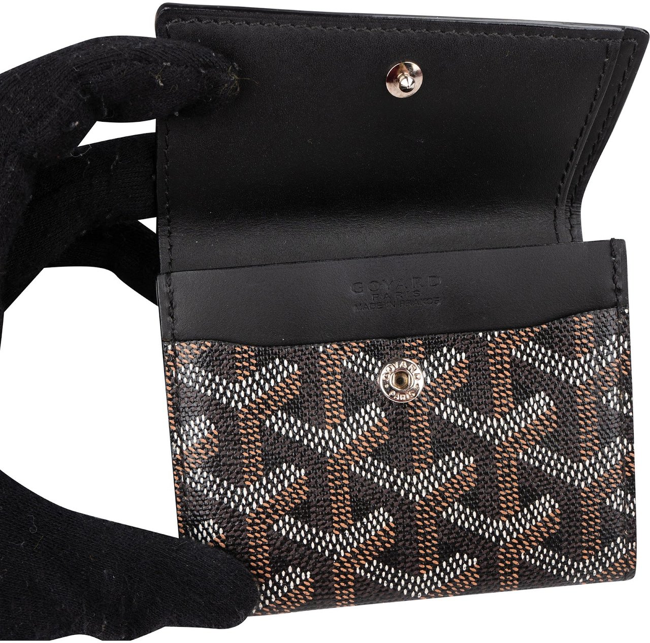 Goyard Goyardine Monogram Marigny Mini Wallet Zwart