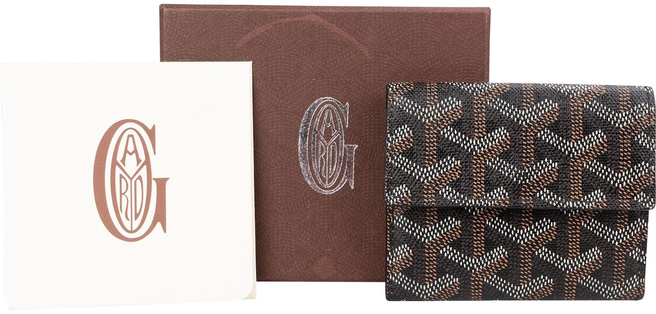 Goyard Goyardine Monogram Marigny Mini Wallet Zwart