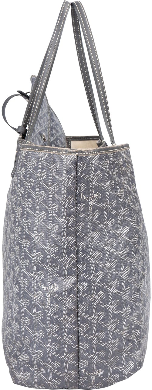 Goyard Goyard Grey Goyardine Monogram Saint Louis PM Handbag Divers
