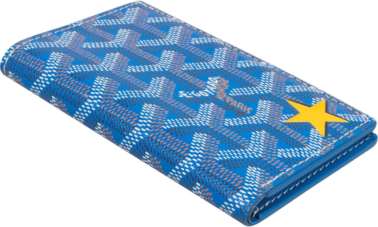 Goyard Goyardine Monogram Grenelle Star Card Holder Blauw