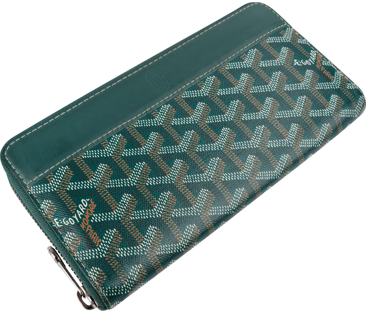 Goyard Goyardine Monogram Matignon GM Wallet Groen